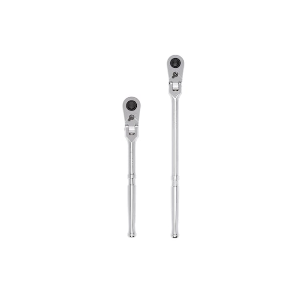 1/2 Inch Drive Flex Head Quick-Release Ratchet Set, 2-Piece (10-1/2, 14 in.)